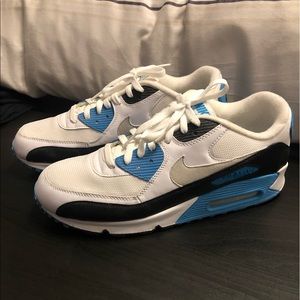Nike Blue and White Airmax 90